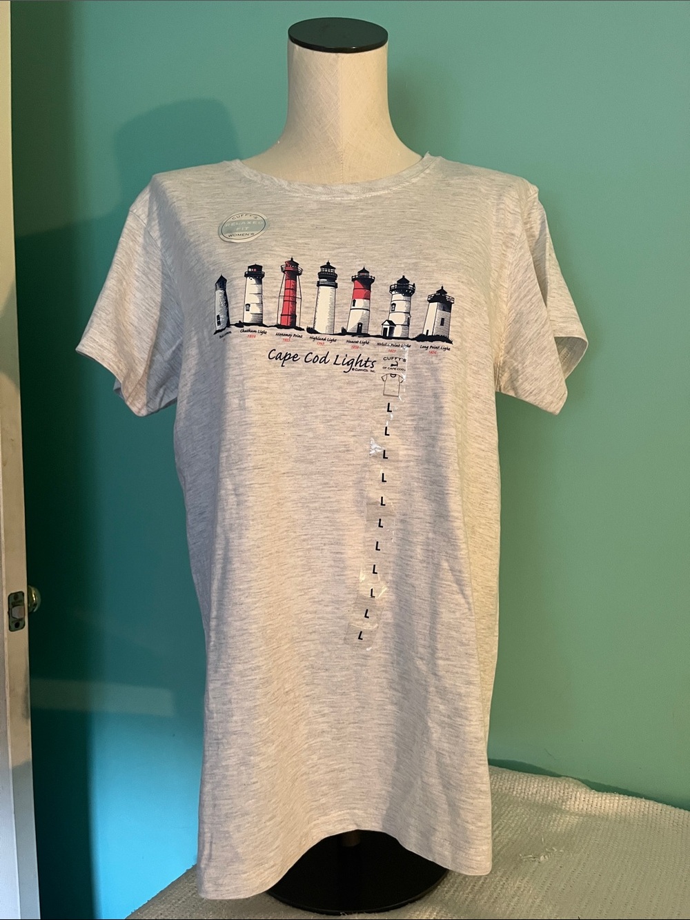 Wonens Cape Cod Lights Graphic Tee - Light Gray
